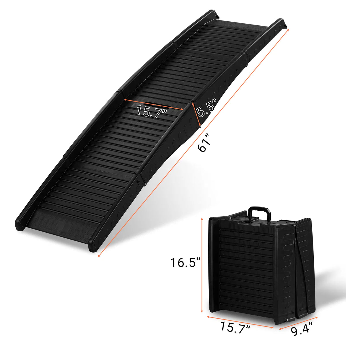 60 inch Nonslip Folding Dog Ramp, Tri-Fold Portable Lightweight Pet Ramp for Cars, Trucks and SUVs - view 8