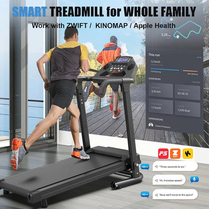 Foldable Treadmills for Home, Portable Treadmill with Handles, 2.5HP Treadmills 300 lb Capacity, APP Control - view 3