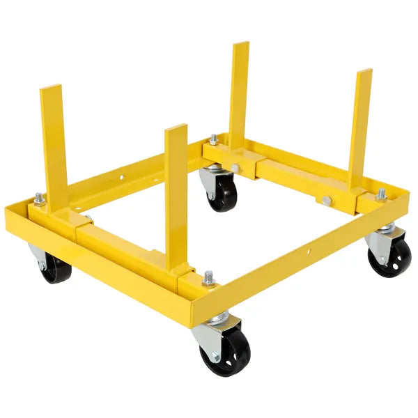 750lbs Rolling Engine Stand,Adjustable Width And Length, With 2pcs Buckle Straps,Yellow - view 3