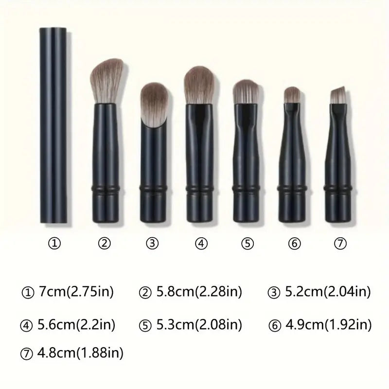 6Pcs Mini Travel Makeup Brushes Set With Box Portable Cosmetic Powder Foundation Blush Blending Concealer Make Up - view 6