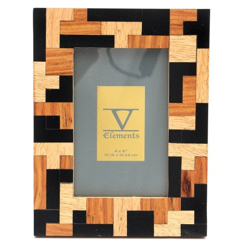 Black Resin With Sheesham & Mango Wood Photo Frame Picture Frame - view 2