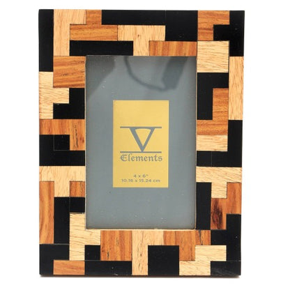 Black Resin With Sheesham & Mango Wood Photo Frame Picture Frame - view 2