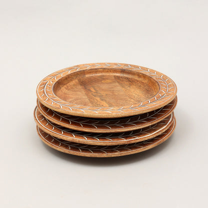 Handcrafted Wood Charger Plate Wooden Dinning Placemat Artisan Wood Tableware - view 7