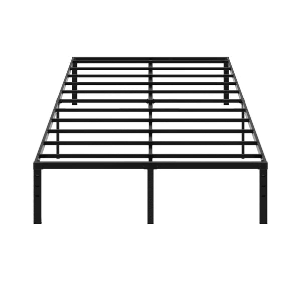Black Full Size Simple Basic Platform Metal Bed Frame - 14 Inch Bed Height - view 5