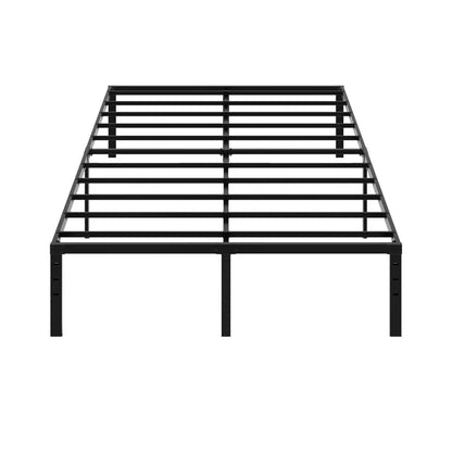 Black Full Size Simple Basic Platform Metal Bed Frame - 14 Inch Bed Height - view 5