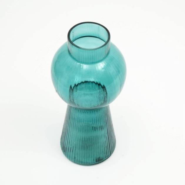 Modern Funnel Flare Glass Large Vase Inch Elegant Tall Decorative Vase For Home - view 6