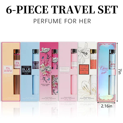 6pcs Travel Set, Women'S Eau De Parfuma Spray, Long Lasting Fragrance, 6 Different Flavor, Perfect For Holiday Gifts - view 10