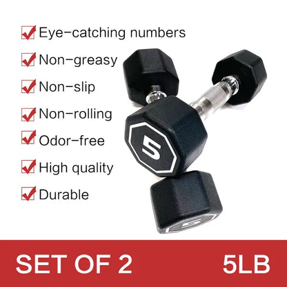 Premium Octagonal Dumbbell, Large Numbers, Hard Chrome Plated Handle Dumbbells To Assist With Push-Ups - view 6