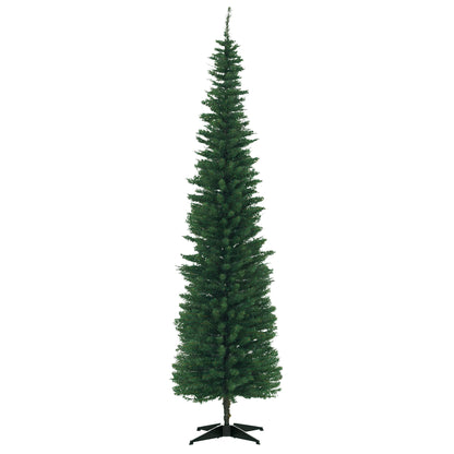 7' PVC Slim Pencil Artificial Christmas Tree 390 Branch Tips