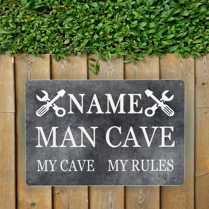 Custom Engraved Metal Sign Personalized Vintage Wall Plaque Gift for Garage Workshop - view 7