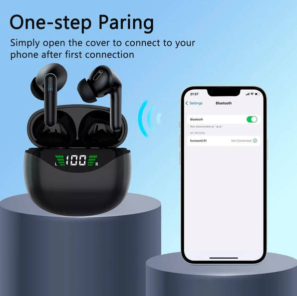 Bluetooth Earbuds Headset 5.3 Wireless Noise Cancelling TWS Trucker Waterproof - view 4