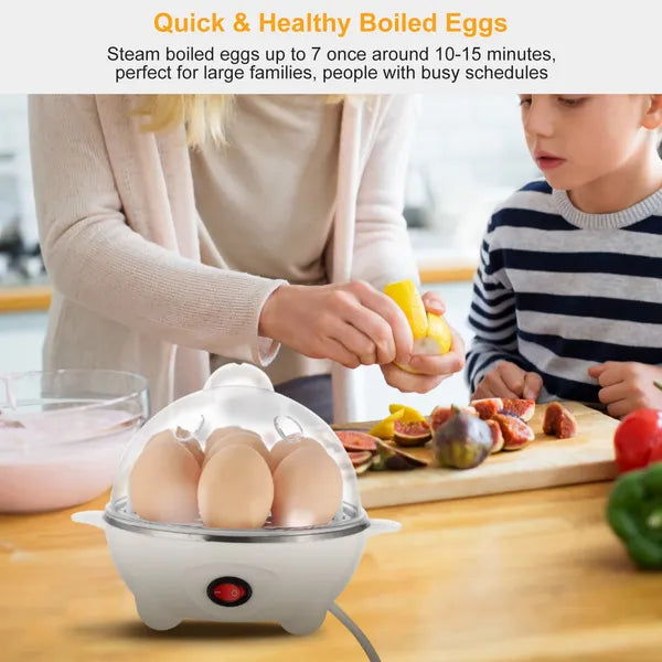 Electric Egg Cooker 7-Capacity BPA-Free Hard-Boiled Egg Maker W / Auto-Off Measuring Cup - view 5