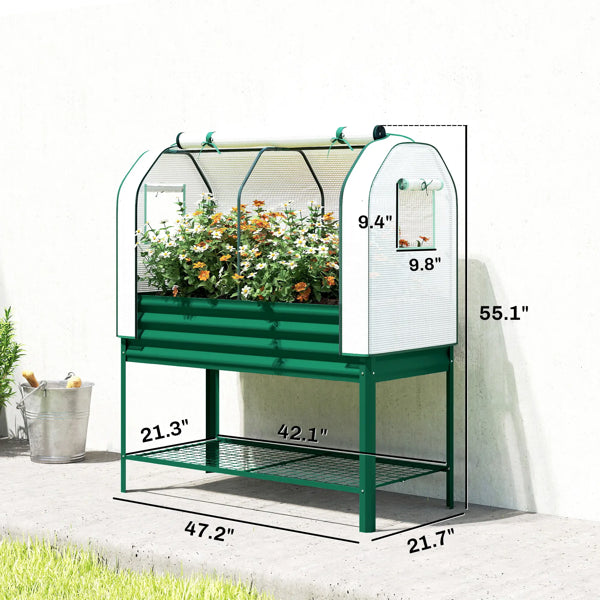 Raised Garden Bed With PE Greenhouse - view 3