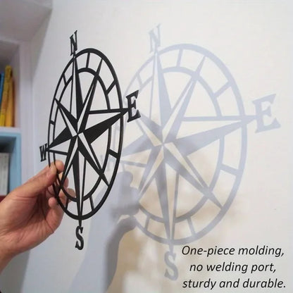Metal Baked Paint Nautical Compass Rose Wall Art Vintage Navigation Decor - view 6