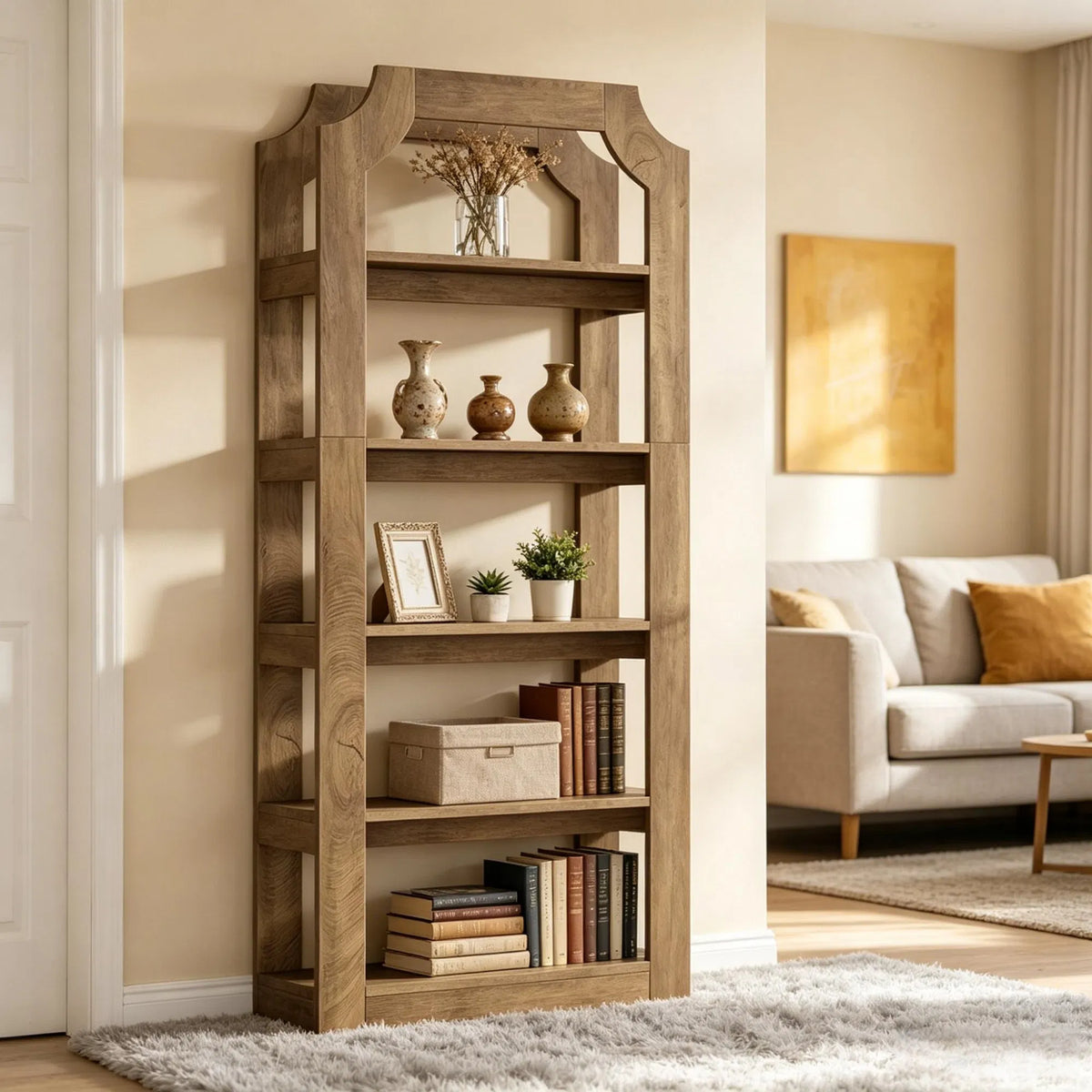 Farmhouse Style Bookshelf for Bedroom - view 5