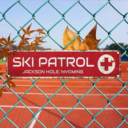 Jackson Hole Ski Patrol Wyoming Aluminum Sign Waterproof Dustproof Vintage Wall Decor - view 5