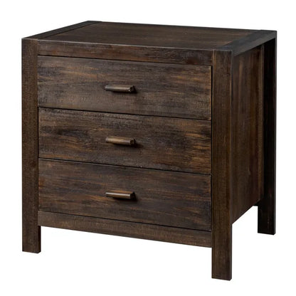 Wood Nightstand End Side Table with 3 Drawer for Living Room, Bedroom - view 7