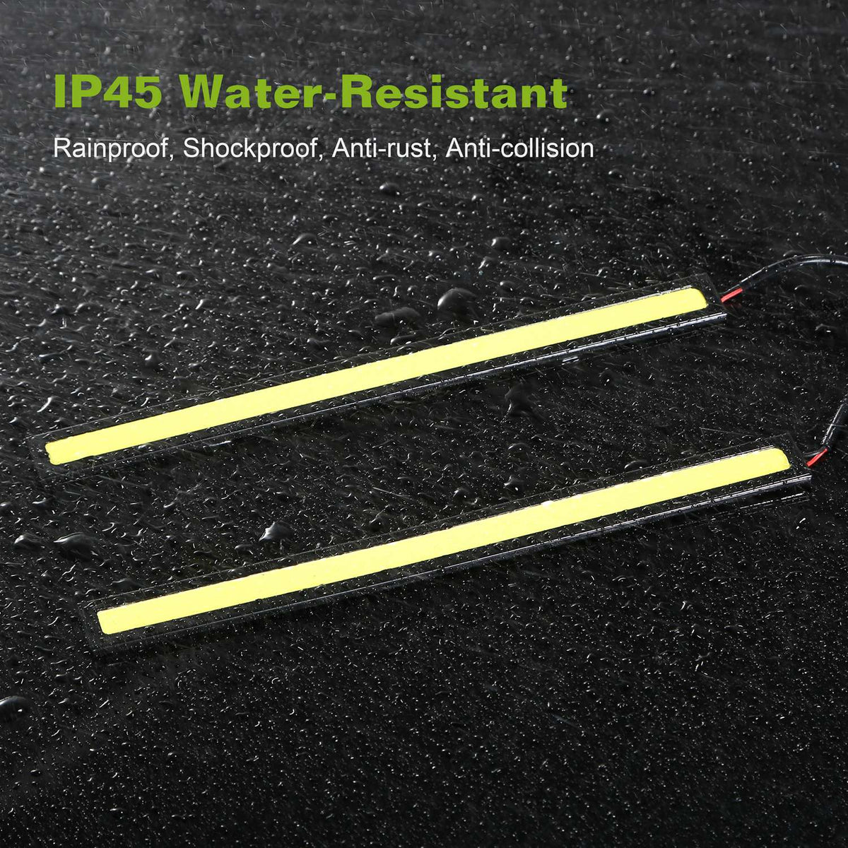2Pcs LED Daytime Running Lights Car LED COB DRL Fog Lights IP45 Waterproof LED Strip Fog Day Driving Lamp Sticker - view 5