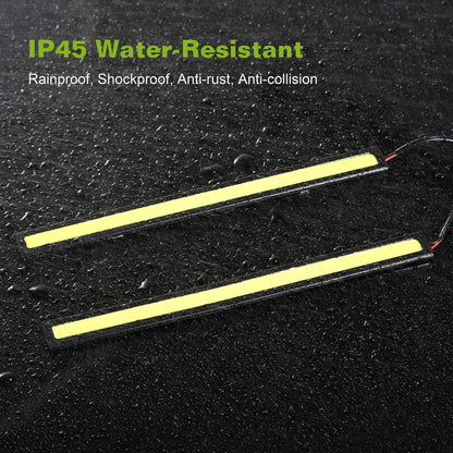 2Pcs LED Daytime Running Lights Car LED COB DRL Fog Lights IP45 Waterproof LED Strip Fog Day Driving Lamp Sticker - view 5