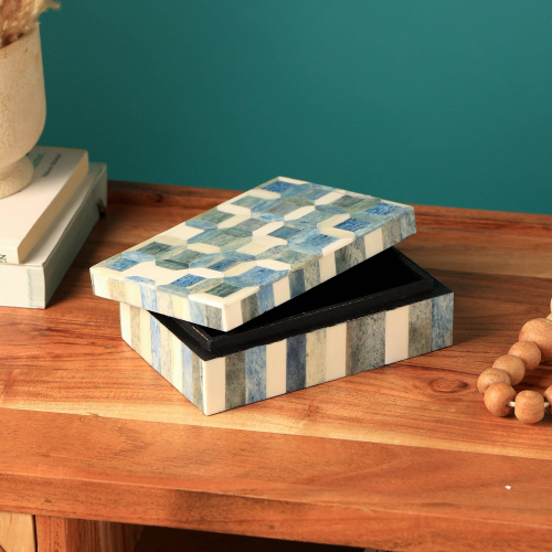 Decorative Storage Box With Bone Material
