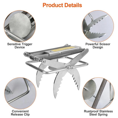 2PCS Easy Setup Mole Traps Outdoor Reusable Scissor Mole Gopher Rodent Control Trap Solid Metal Material For Lawn - view 5