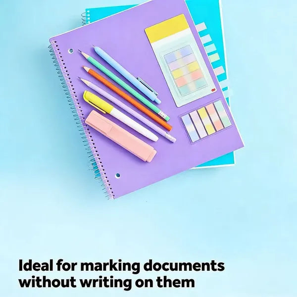 Pastel Sticky Flags 100ct - Adhesive Page Markers For Books & Documents