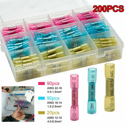 200PCS Heat Shrink Butt Wire Splice Connectors Seal Crimp Terminals USA - view 4