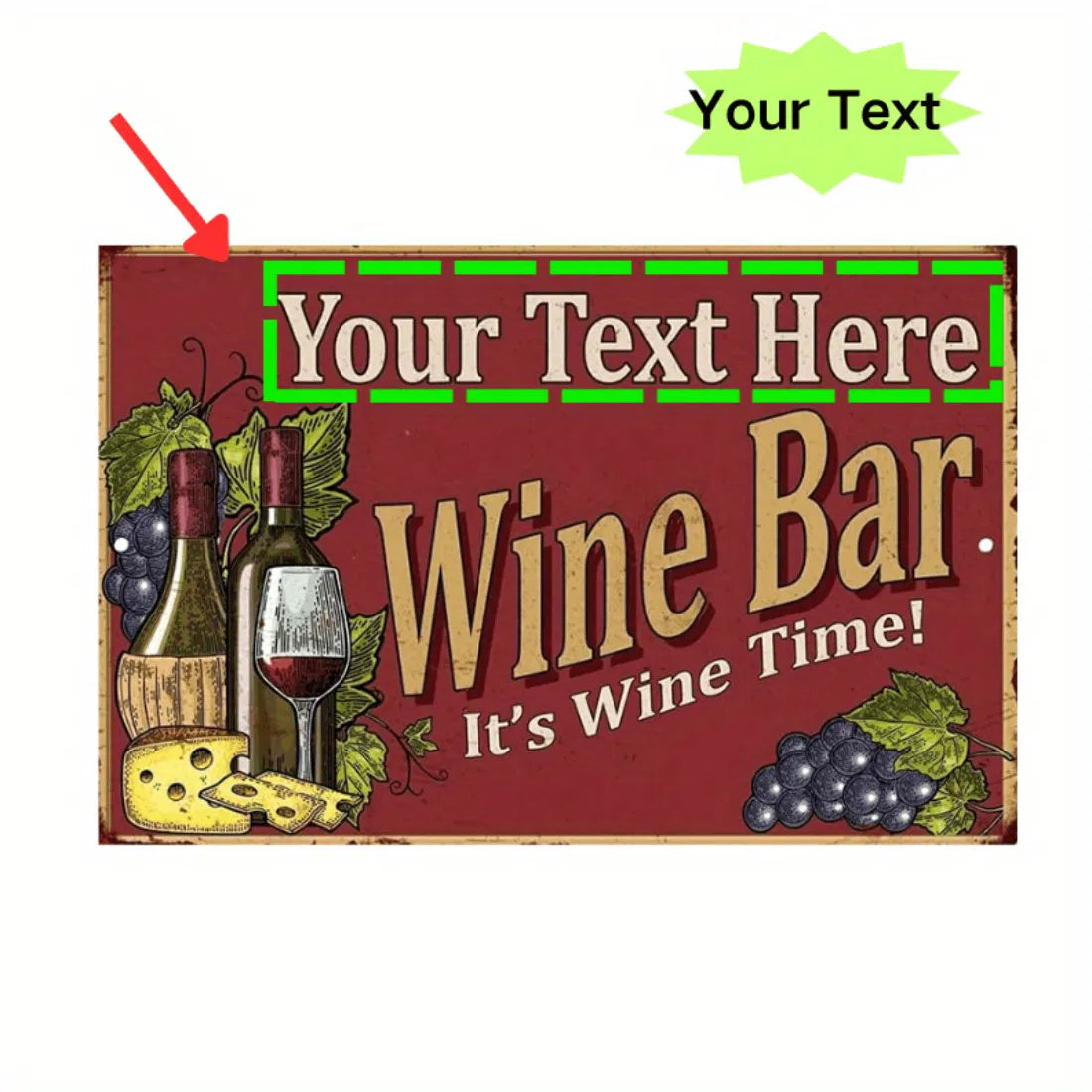 Personalized Vintage Metal Garden Sign Custom 8x12 Inch Outdoor Wall Decor No Battery Included - view 6