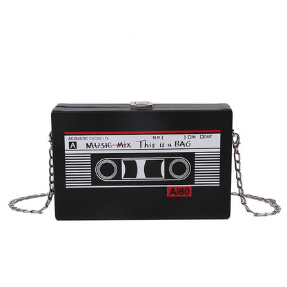 Women's Bag Creative Tape Chain Crossbody Box Bag - view 5