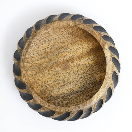 Dannel Handmade Wooden Bowl With Black Filler - view 3