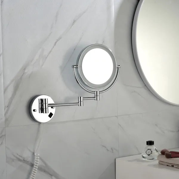 LED Wall Mount Two-Sided Magnifying Makeup Vanity Mirror - view 5
