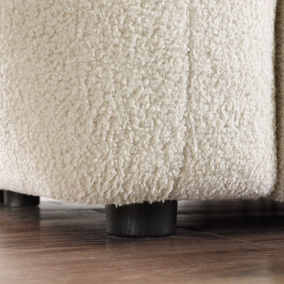 64.96 Length,35.83inch Deepth,human Body Structure For USA People, Marshmallow Sofa,boucle Sofa,2 Seater, BEIGE BOUCLE - view 2