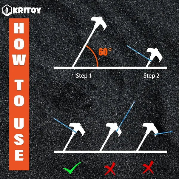 20-Pack Heavy-Duty Screw-In Tent Stakes | Glow-in-the-Dark Heads | Hex Driver & Storage Box Included - view 2