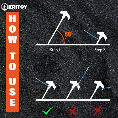 20-Pack Heavy-Duty Screw-In Tent Stakes | Glow-in-the-Dark Heads | Hex Driver & Storage Box Included - view 2