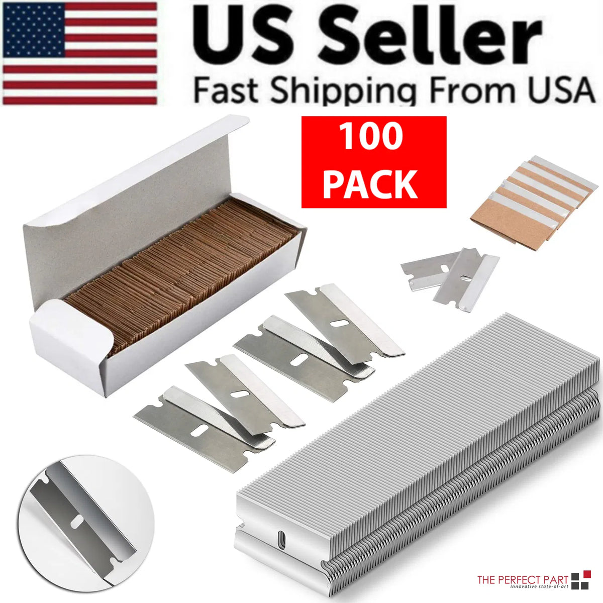 Razor Blades Single Edge Extra Sharp Heat Treated Safety Knife Scrapers