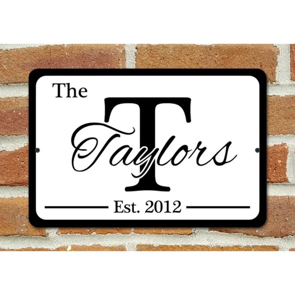 Personalized Family Name Metal Sign Customization Indoor Outdoor Various Colors - view 8