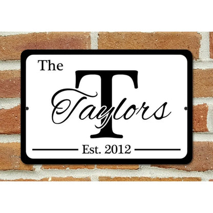 Personalized Family Name Metal Sign Customization Indoor Outdoor Various Colors - view 8