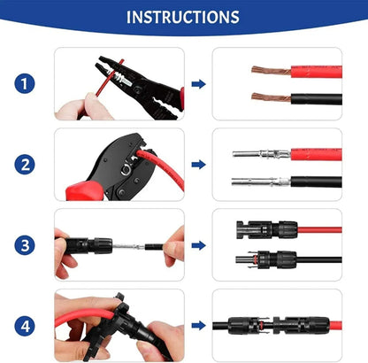 Male Female Solar Cable Connectors For DIY Solar Panel US - view 5