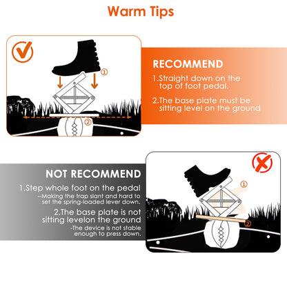 Powerful Mole Snap Trap - Thickened Waterproof Metal, Easy Foot-Step Setup, Humane Instant Kill, Safe For Lawn & Pets - view 2