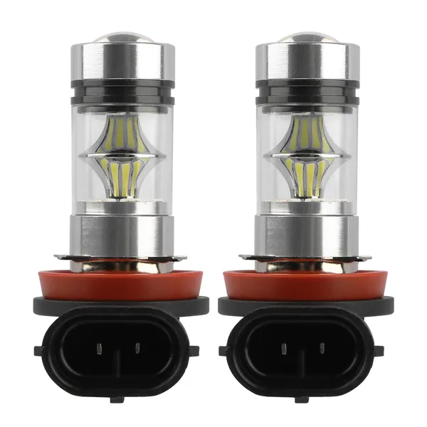 2PCS 1000lm 100W LED Fog DRL Light Bulb IP65 Water-Resistant 360 Degree Beam Angle 6000K White By Eggracks By Global