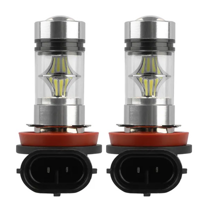 2PCS 1000lm 100W LED Fog DRL Light Bulb IP65 Water-Resistant 360 Degree Beam Angle 6000K White By Eggracks By Global