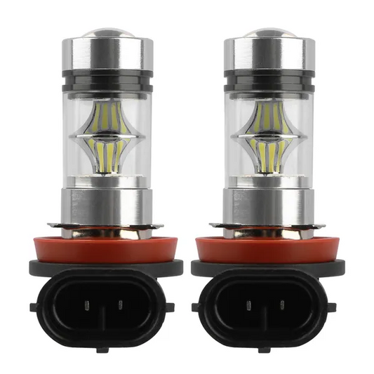 2PCS 1000lm 100W LED Fog DRL Light Bulb IP65 Water-Resistant 360 Degree Beam Angle 6000K White By Eggracks By Global