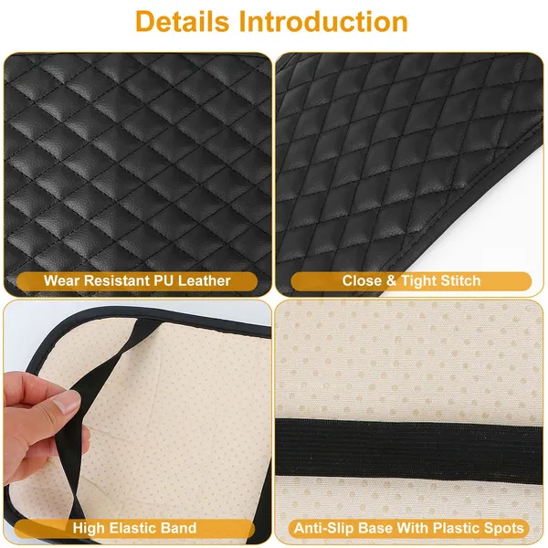 Car Armrest Pad Cover PU Leather Auto Center Console Seat Box Cover Protector Car Accessories Armrest Cushion Pad - view 4