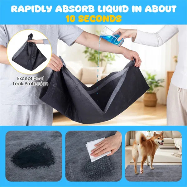 150 Pack Activated Carbon Dog Pee Pads 35.5" x24", Extra Large 6-Layer Odor Control Pet Training Pads - view 2