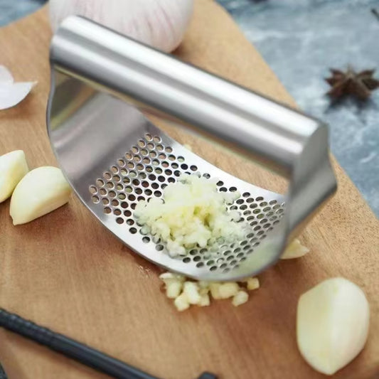 Multi-function Manual Garlic Press Stainless Steel Garlic Presse Curved Garlic Grinding Slicer Chopper Home Cooking