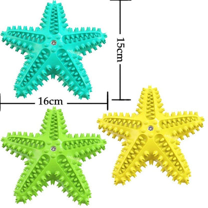 Dog Toys For Large Dogs Tooth Cleaning Chew Funny Interactive Training Starfish Toy Accessories Squeaky Toys TPR Toys - view 6