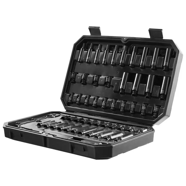 VEVOR Impact Sockets Set 55pcs 6-Point Drive Bit Ratchet Tool Kit Case - view 5