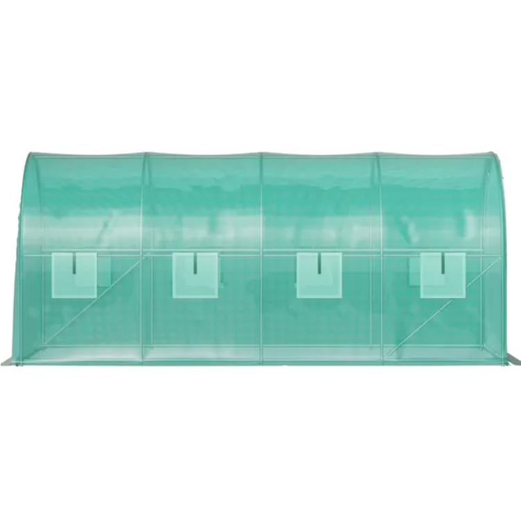 VEVOR Walk-in Tunnel Greenhouse, 14.8 X 6.6 X 6.6 Ft Portable Plant Hot House W Galvanized Steel Hoops, 1 Top Beam - view 2