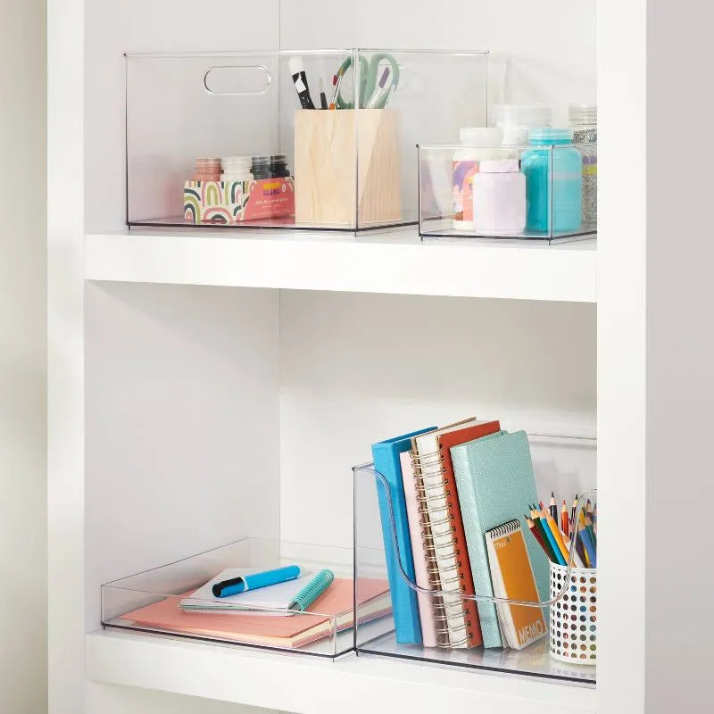 12" X 6" X 4" All Purpose Storage Bin - Clear Plastic Decorative Container, No Assembly Required - view 6