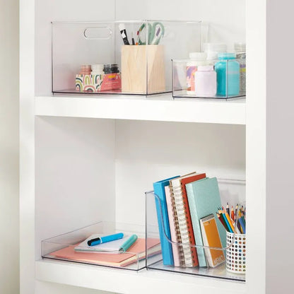 12" X 6" X 4" All Purpose Storage Bin - Clear Plastic Decorative Container, No Assembly Required - view 6